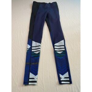 Under Armour Women StudioLux Mirror Print Leggings Low Rise Fitted Size Small